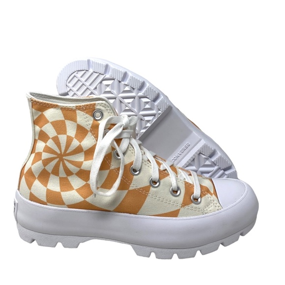 Converse Ctas Lugged High Top Sneakers Women's Size Orange Candy Canvas A10018C - Picture 8 of 10